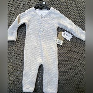 Honest Baby Light Gray Organic cotton coverall